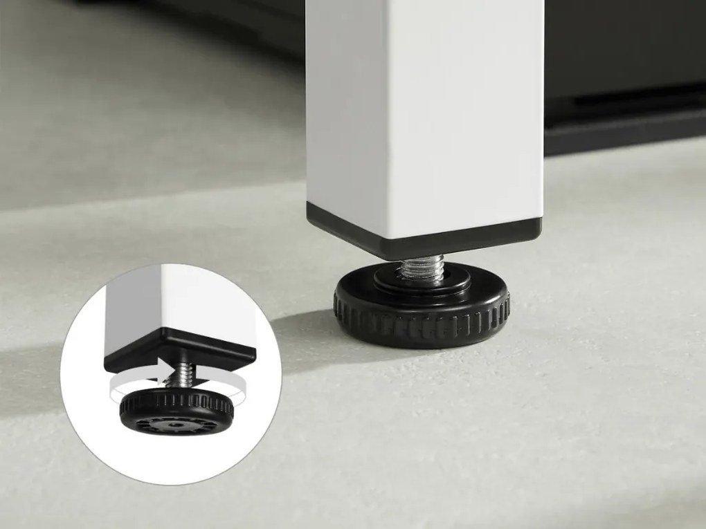 Biały stół jadalniany z białym blatem TESSA 120x60 cm