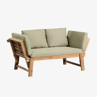 3-osobowa Sofa Ogrodowa Z Regulacją Z Drewna Akacjowego Guille Awokado - Sklum