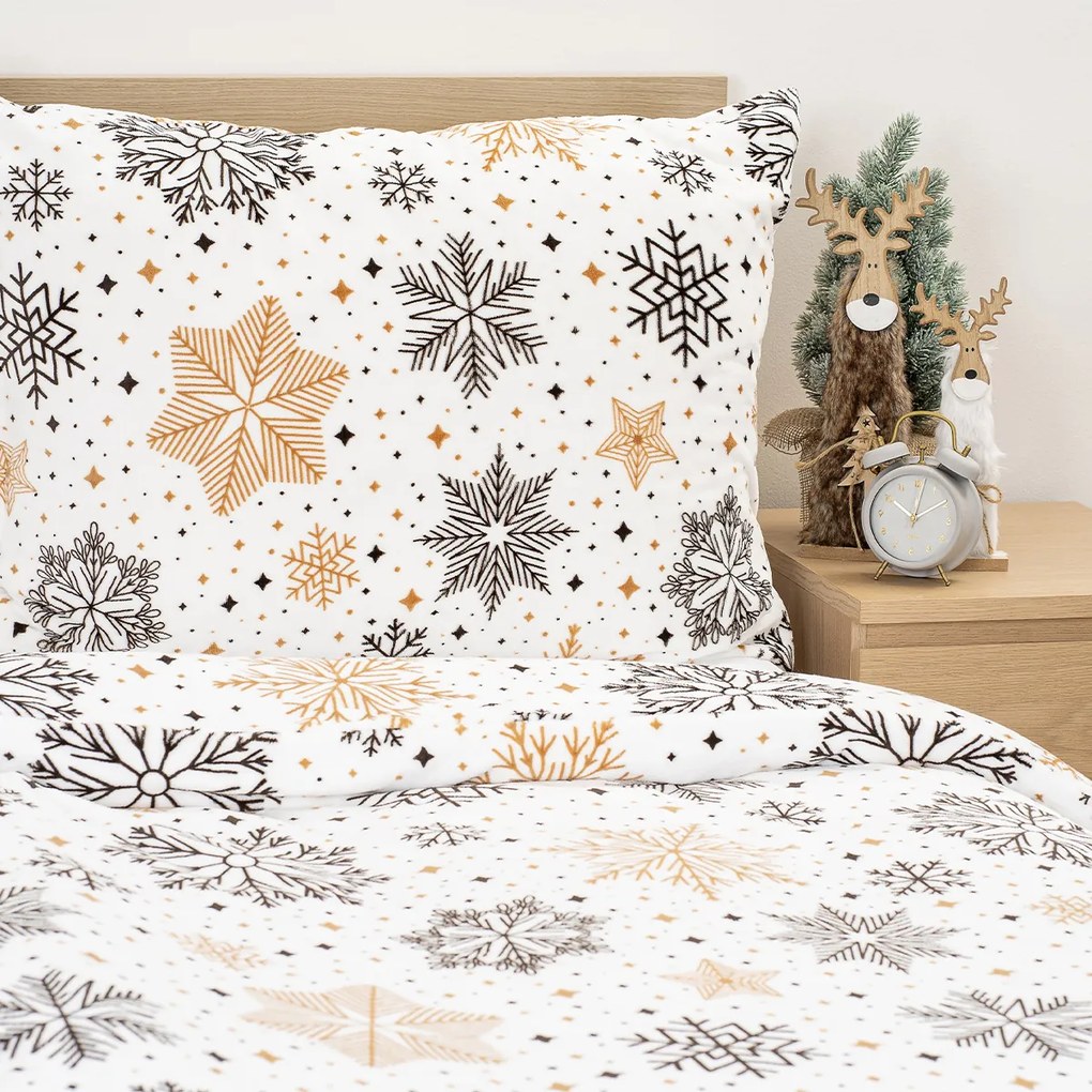 4Home Pościel mikroflanela Golden Frost, 160 x 200 cm, 70 x 80 cm