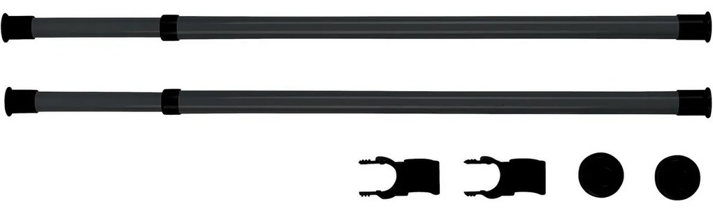 Wenko Zestaw 2 teleskopowych drążków poziomychHerkules, czarne