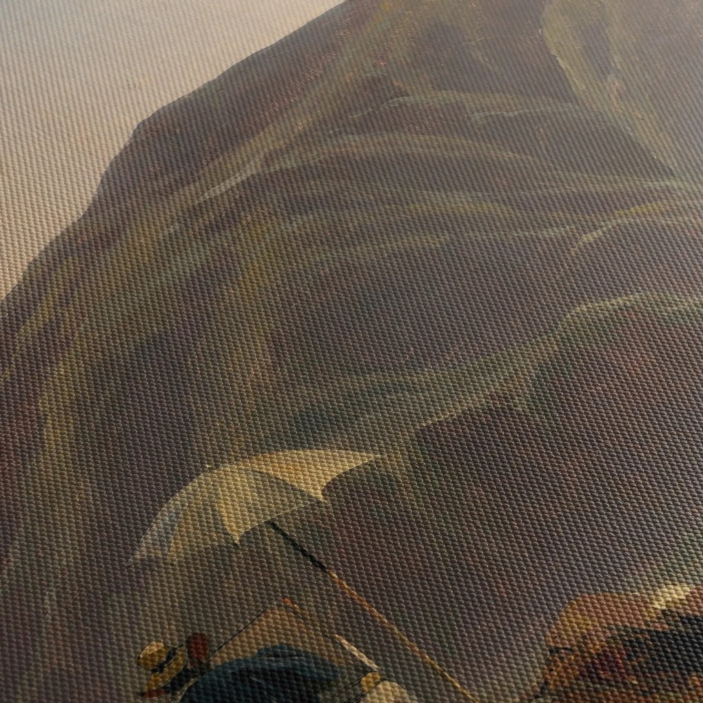 Obraz - Jules Coignet, View of Bozen with a Painter, reprodukcje (170x50 cm)