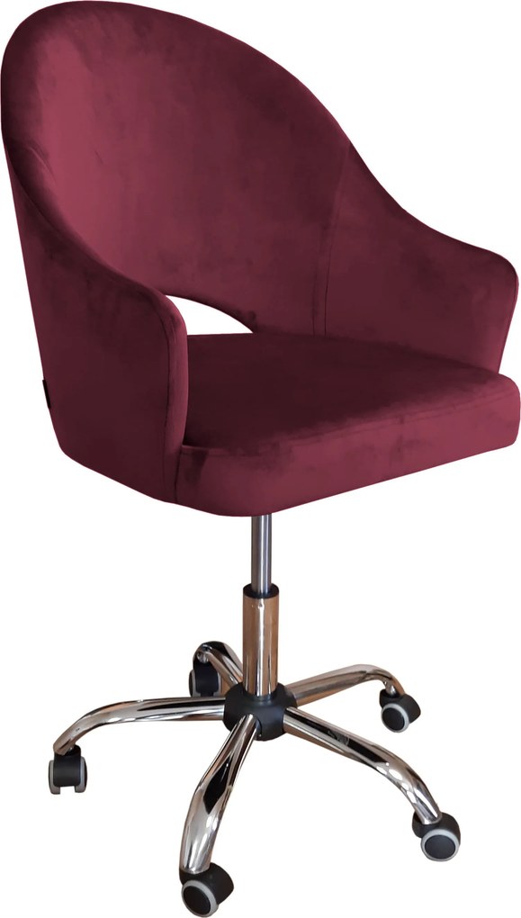 Fotel obrotowy VELVET tkanina Welur krzesło biurowe : Kolor Stelaża - Chrom, Kolor tkaniny - VELVET - MG02, Typ siedziska - Siedzisko obrotowe 360°, Typ tkaniny - Velvet