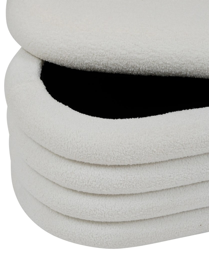 Siedzisko do przedpokoju GIULIA boucle, ze schowkiem, 110 x 46 x 40,5 cm