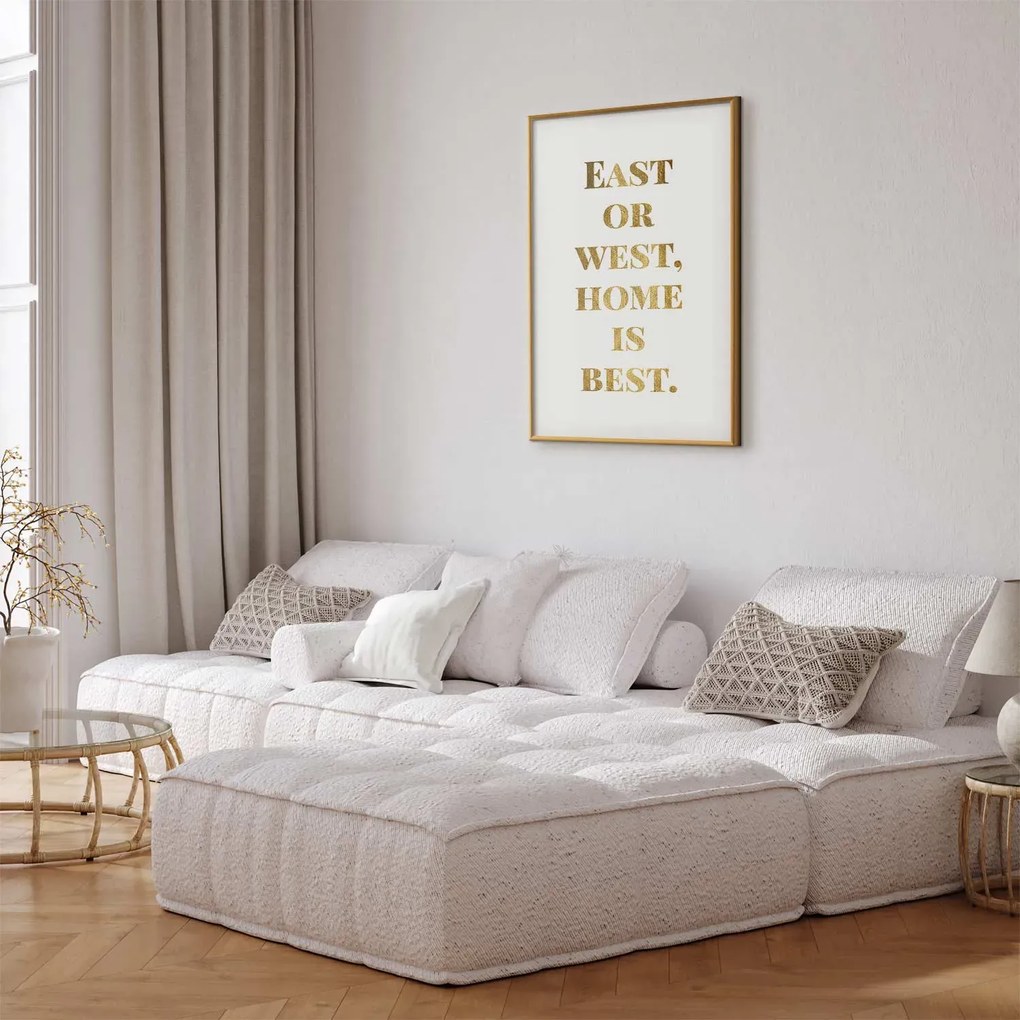 Plakat Gold Home 40x60 cm z ramą złotą bez marginesu ARTGEIST B