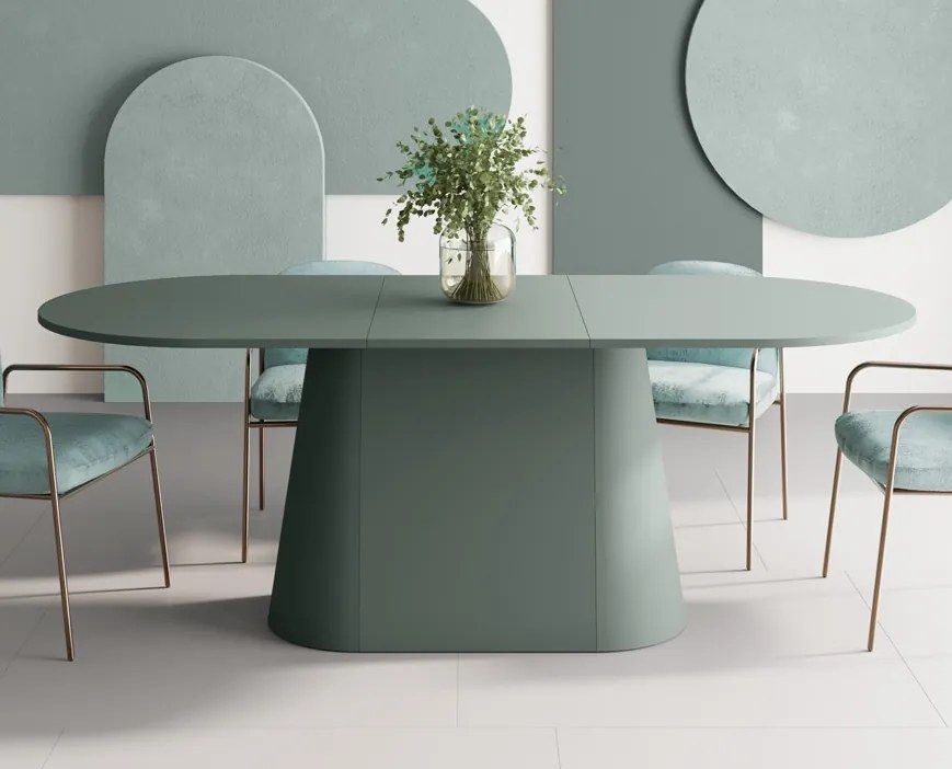 Rozkładany pastelowy owalny stół Capitolo Hubertus