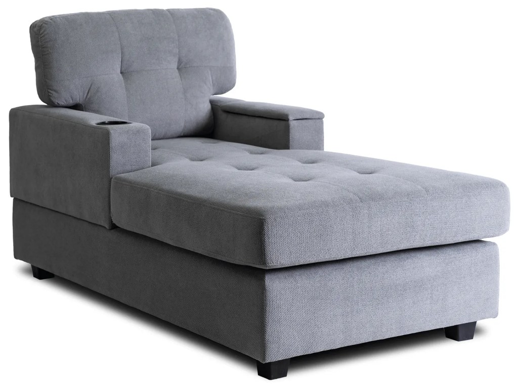 Fotel Wypoczynkowy Sofa NEO Szary Tapicerowany Nowoczesny