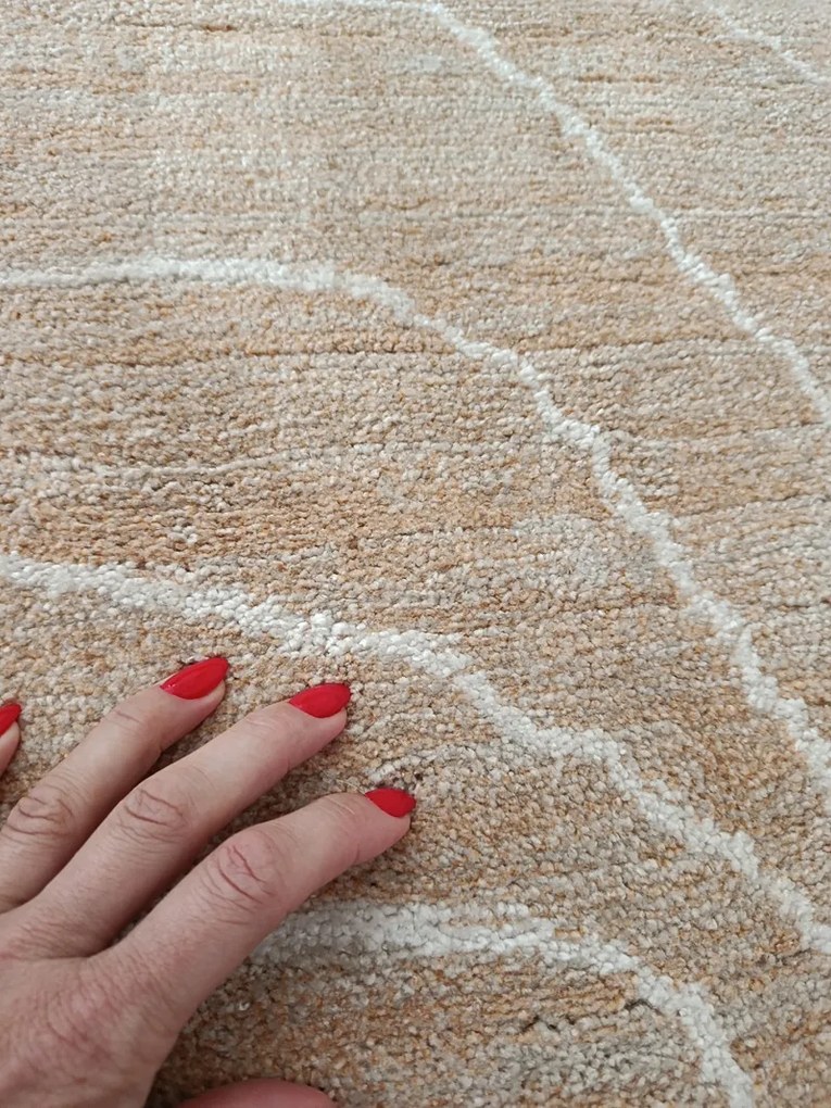 Dywan nowoczesny Fancy Soft Touch poliestrowy beżowy 120 cm x 170 cm