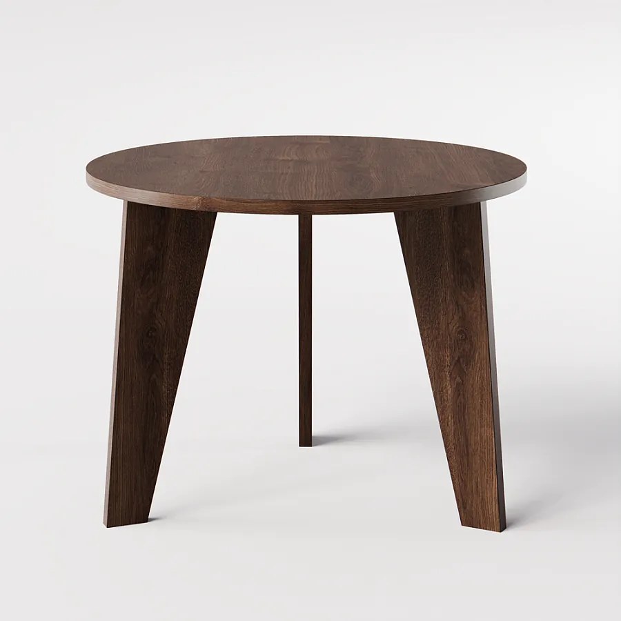 Stół okrągły ROSE Ø90 cm do kuchni, salonu, jadalni Dąb Czekoladowy