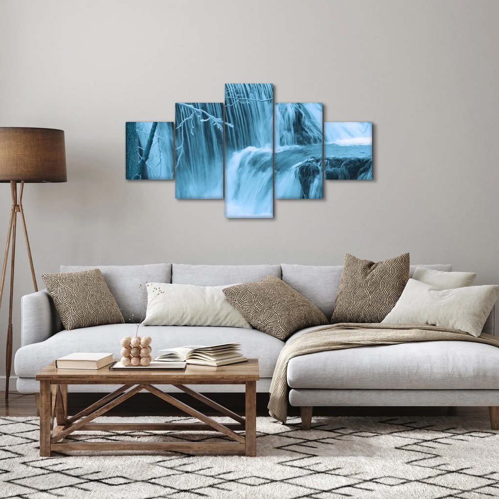 Obraz - lodowe wodospady (125x70 cm)