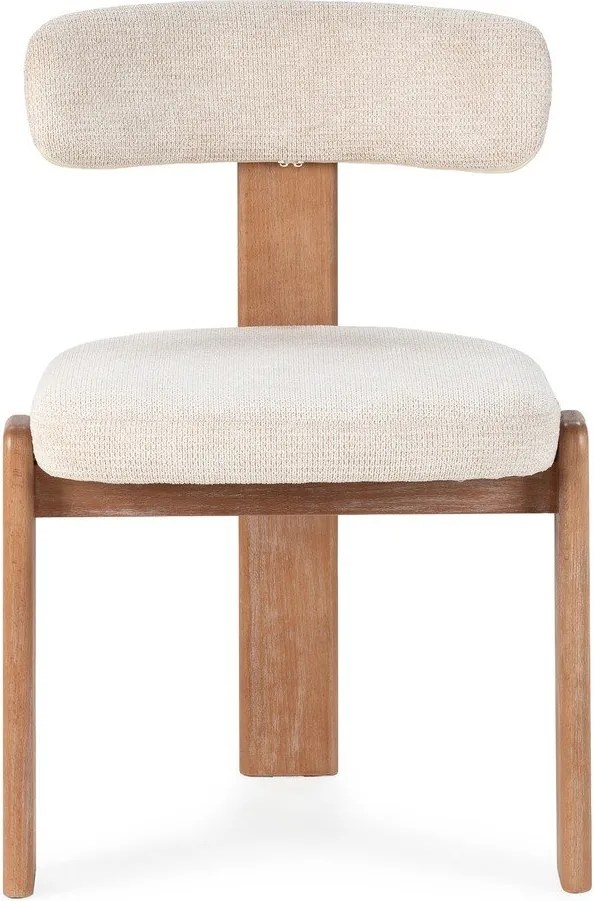 Kremowe tapicerowane krzesła zestaw 2 szt. Nadia – MOME