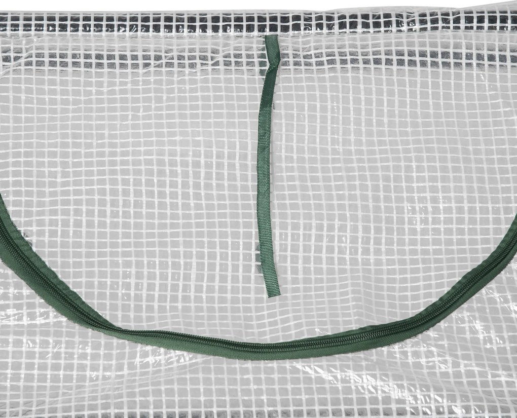 Outsunny Szklarnia Foliowa z Okienkiem PE Cieplarnia na Pomidory 119x60x60cm Biała | Aosom PL