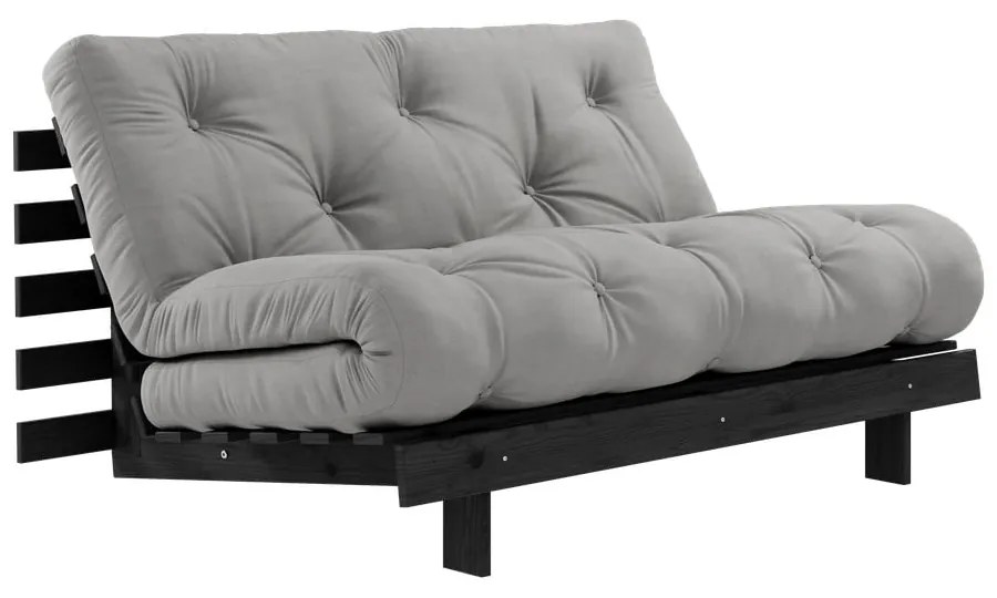 Szara rozkładana sofa 140 cm Roots Black Night – Karup Design