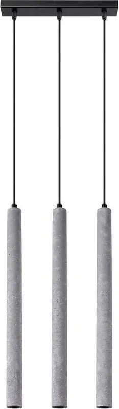 Betonowa lampa wisząca 3 sople - A380 D4-H61