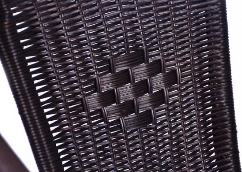 Krzesło ogrodowe Bistro rattanowe - czarne z brązową strukturą