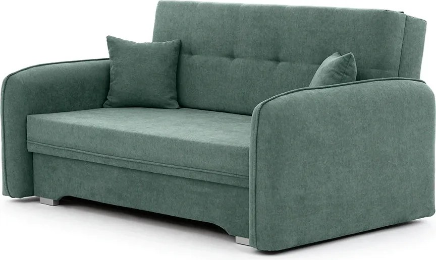 PROMOCJA Rozkładana 2-osobowa sofa LAINE, zielona II jakość