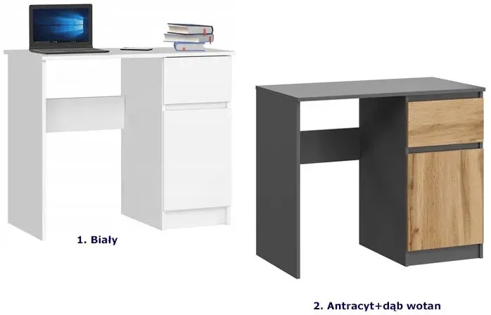 Białe minimalistyczne biurko komputerowe S8-F88