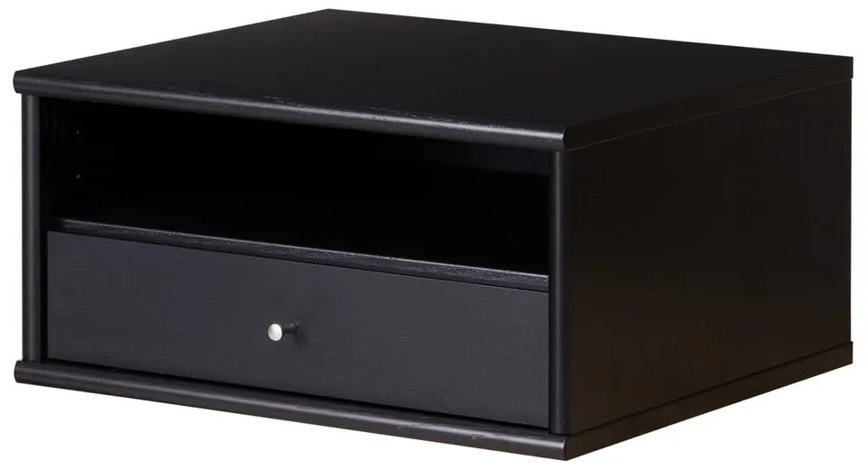 Czarna wisząca szafka nocna z półką Mistral – Hammel Furniture