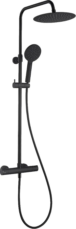Kissy termostatyczna kolumna prysznicowa czarna - Essebagno