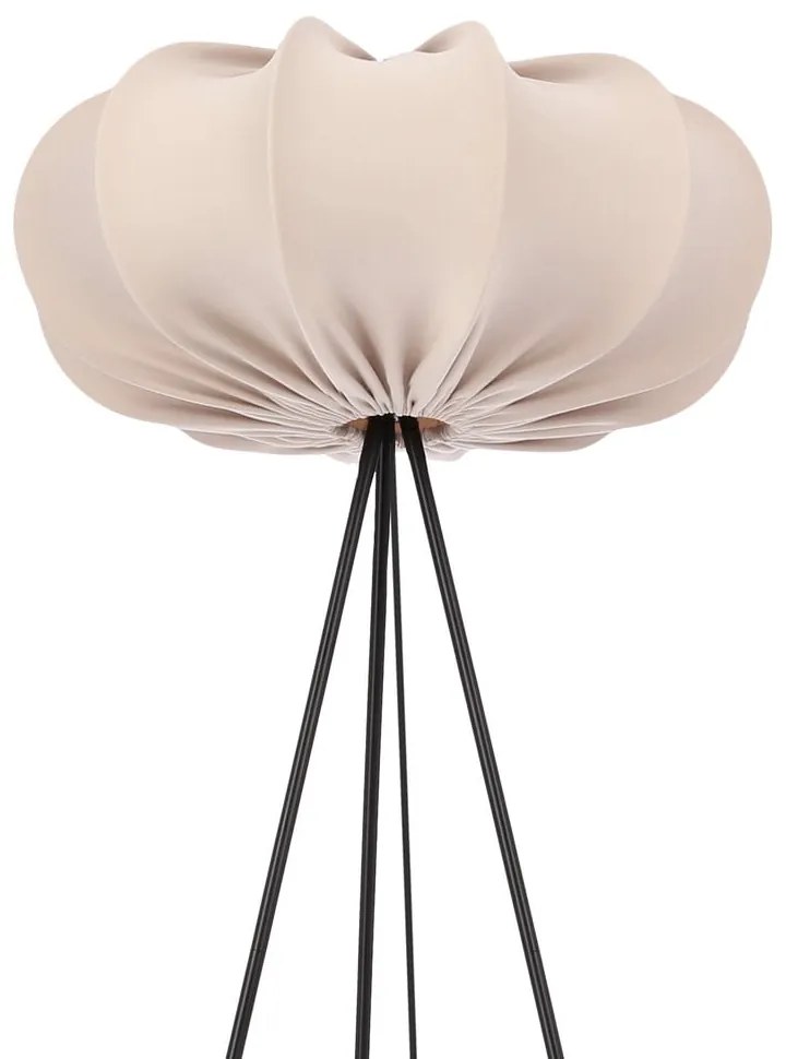 Beżowa lampa stojąca z tekstylnym kloszem (wysokość 147 cm) Cafee – Candellux Lighting