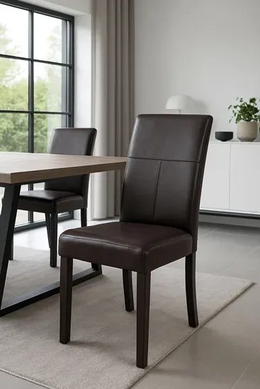 Brązowe Krzesło Tapicerowane Wenge T9-W73