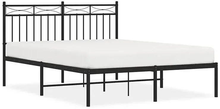 Czarne metalowe łóżko loftowe 140x200 cm P5-Z94