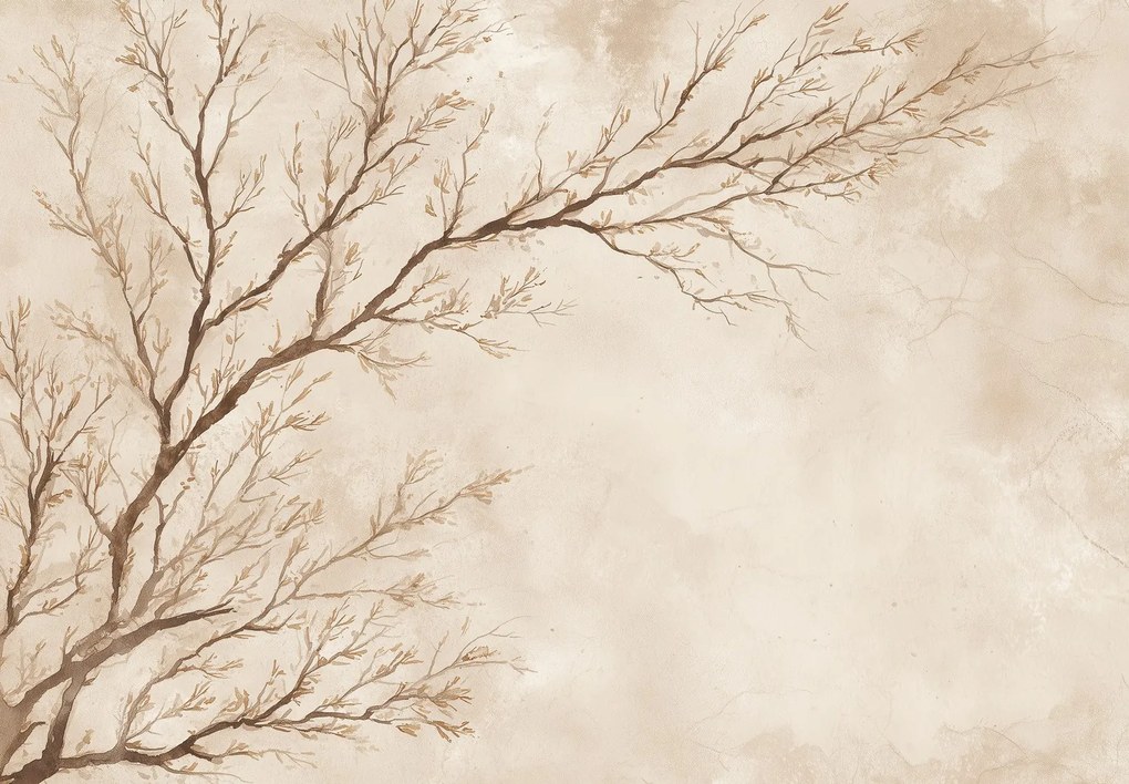 Fototapeta - Beżowa gałąź (196x136 cm)
