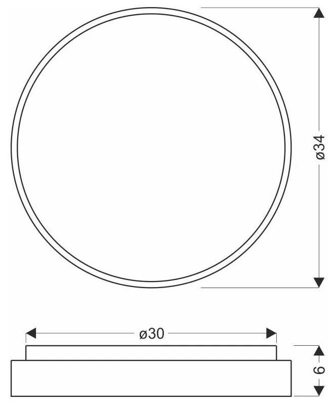 Biała lampa sufitowa LED ø 34 cm Texas – Candellux Lighting