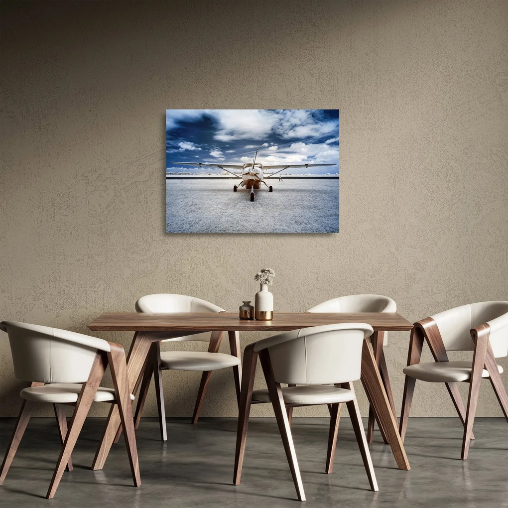Obraz na szkle samolotu motorowego (70x50 cm)