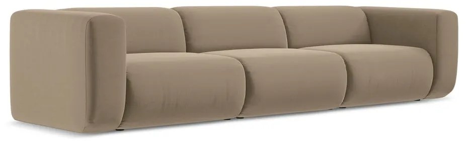 Beżowa aksamitna sofa 319 cm Ekahi – Makamii