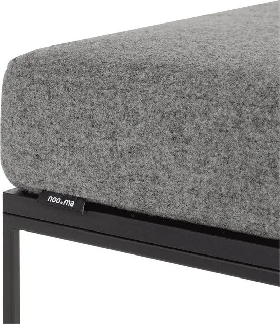 Szary tapicerowany stołek Feo – noo.ma