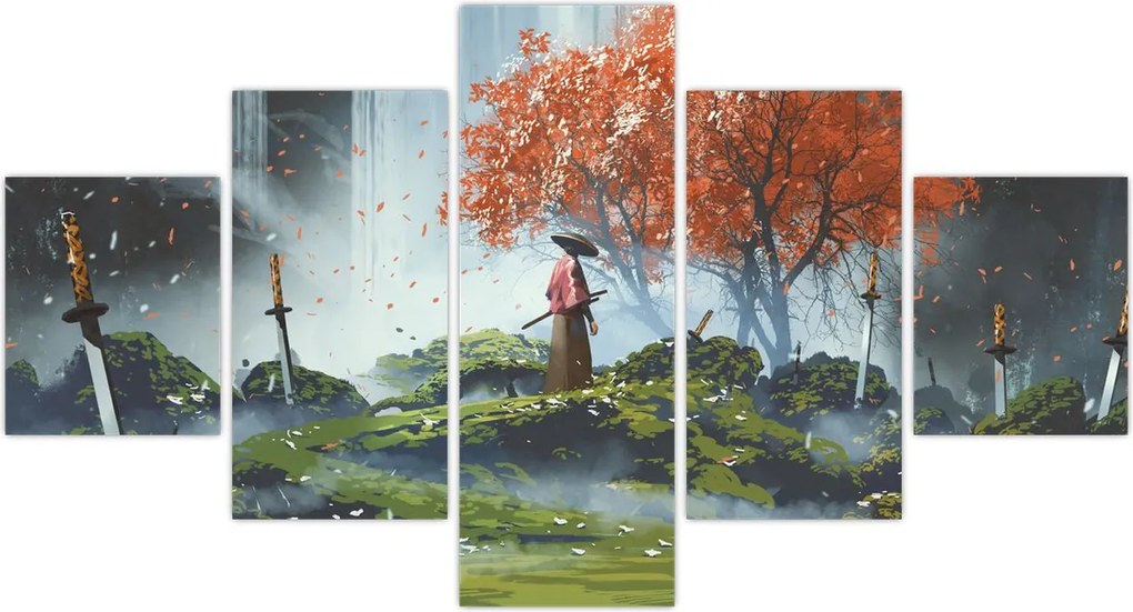 Obraz - Ilustracja przedstawiająca Ogród Mieczy (125x70 cm)