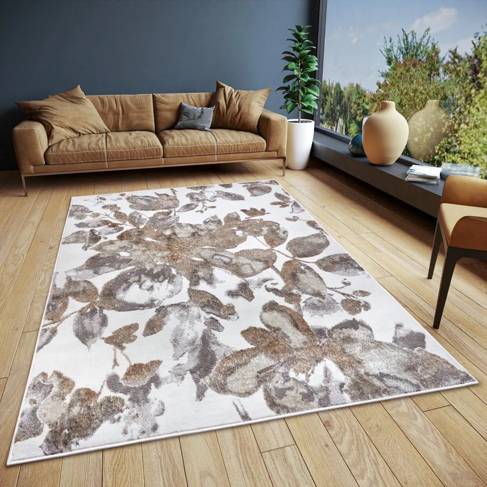 Szaro-brązowy dywan 200x280 cm Shine Floral – Hanse Home