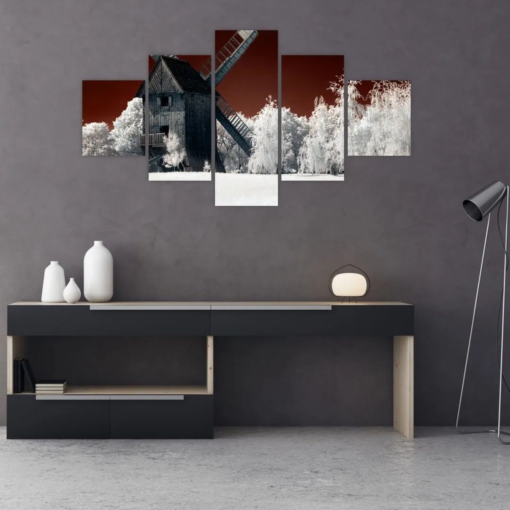 Obraz młyna (125x70 cm)