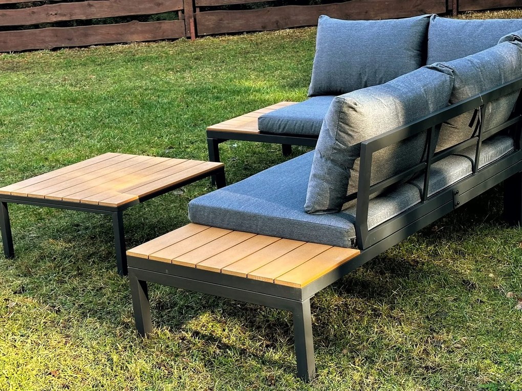 Zestaw mebli ogrodowych narożnik i stolik Tenerife MAS-XL-03, brązowy