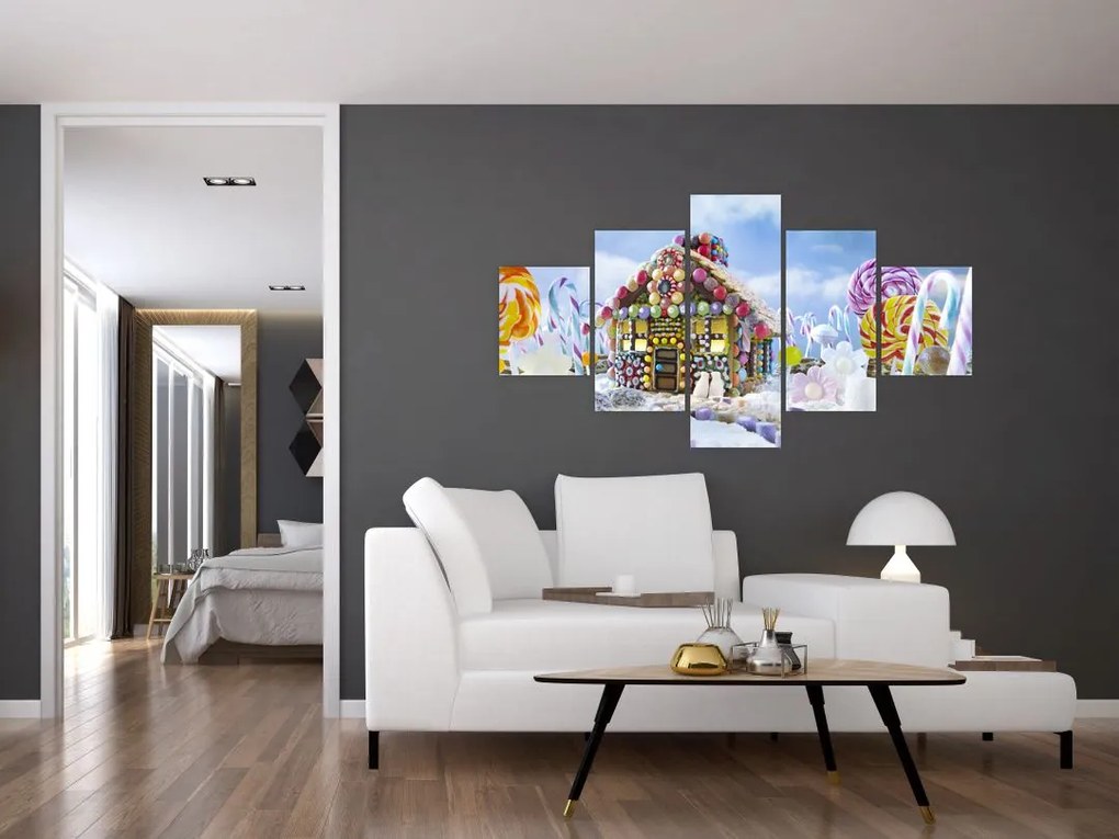 Obraz - Chatka z piernika (125x70 cm)