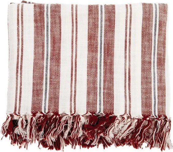 Bawełniany koc w kolorze terakoty 150x200 cm Indira – Tiseco Home Studio