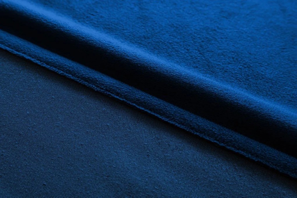 Królewsko niebieska zasłona zaciemniająca VELVET 140x270 cm Zawieszanie: Taśma z wiązaniami