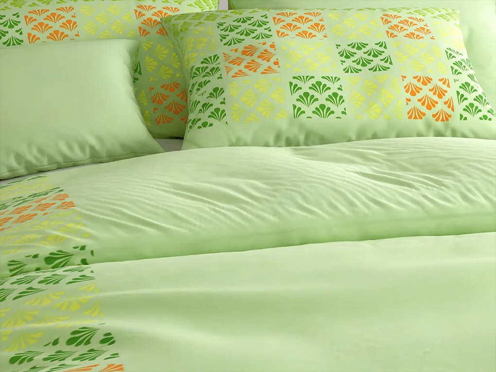 PrzytulneMieszkanie.pl PrzytulneMieszkanie.pl Pościel z mikrosatyny VELLARI, zielona Rozmiar pościeli: 70 x 90 cm | 140 x 200 cm