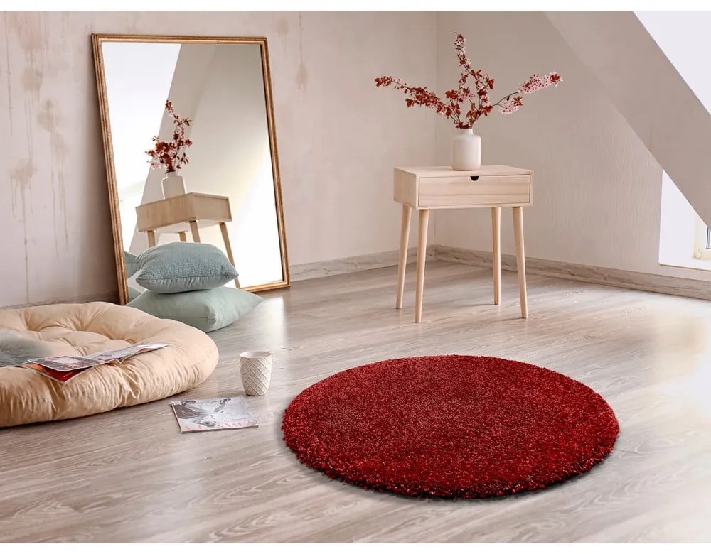 Czerwony dywan Universal Aqua Liso, ø 80 cm