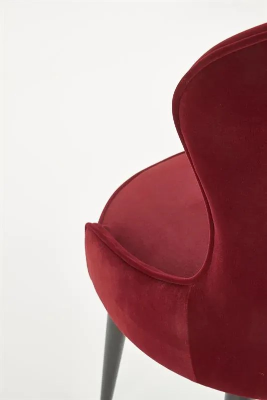 Krzesło tapicerowane K366 VELVET bordowe HALMAR