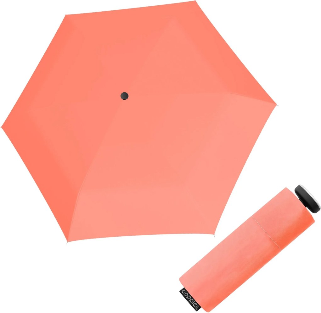 Doppler Fiber Mini Compact Neon Coral damski parasol składany