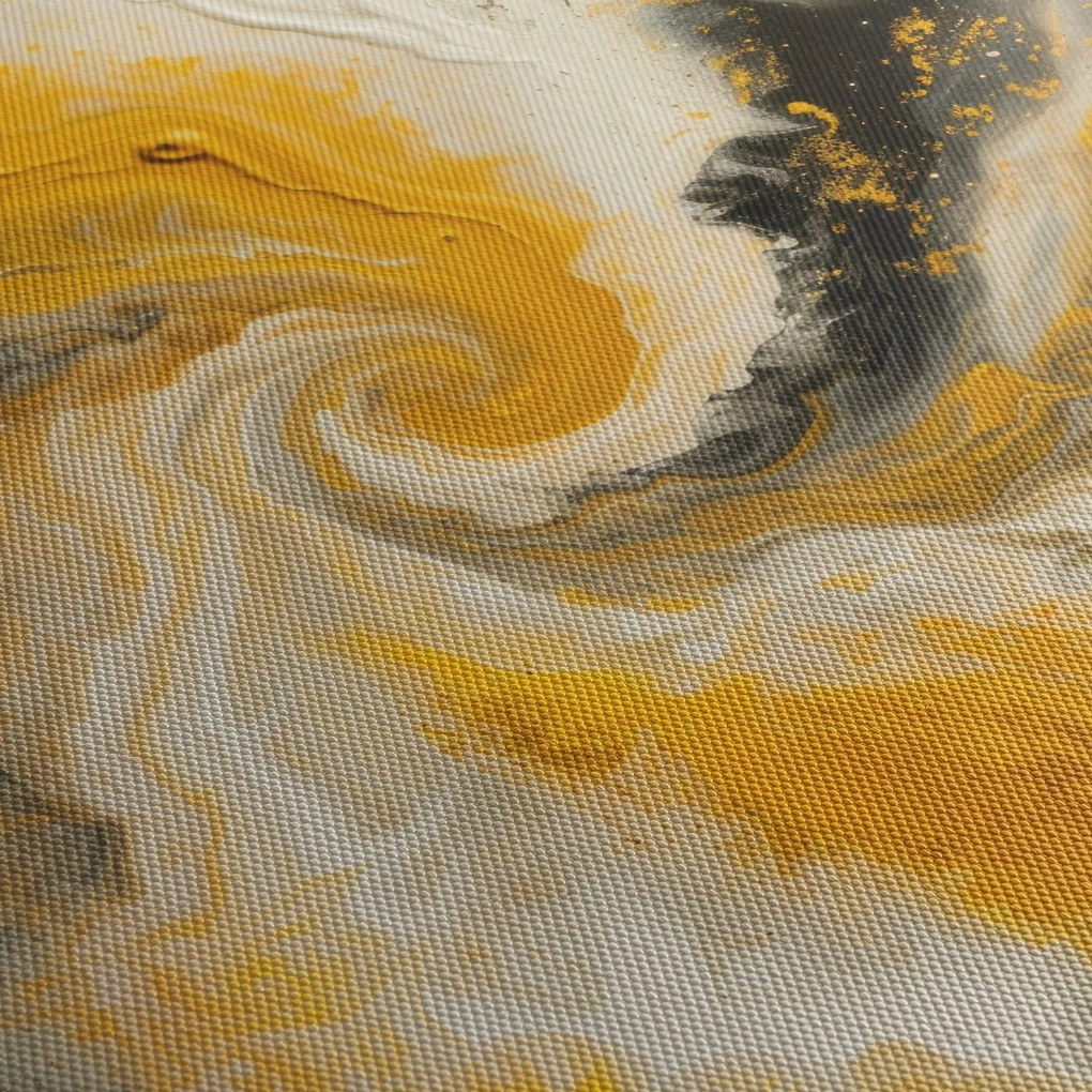 Obraz - Abstrakcja spiralna (z zegarem) (90x30 cm)