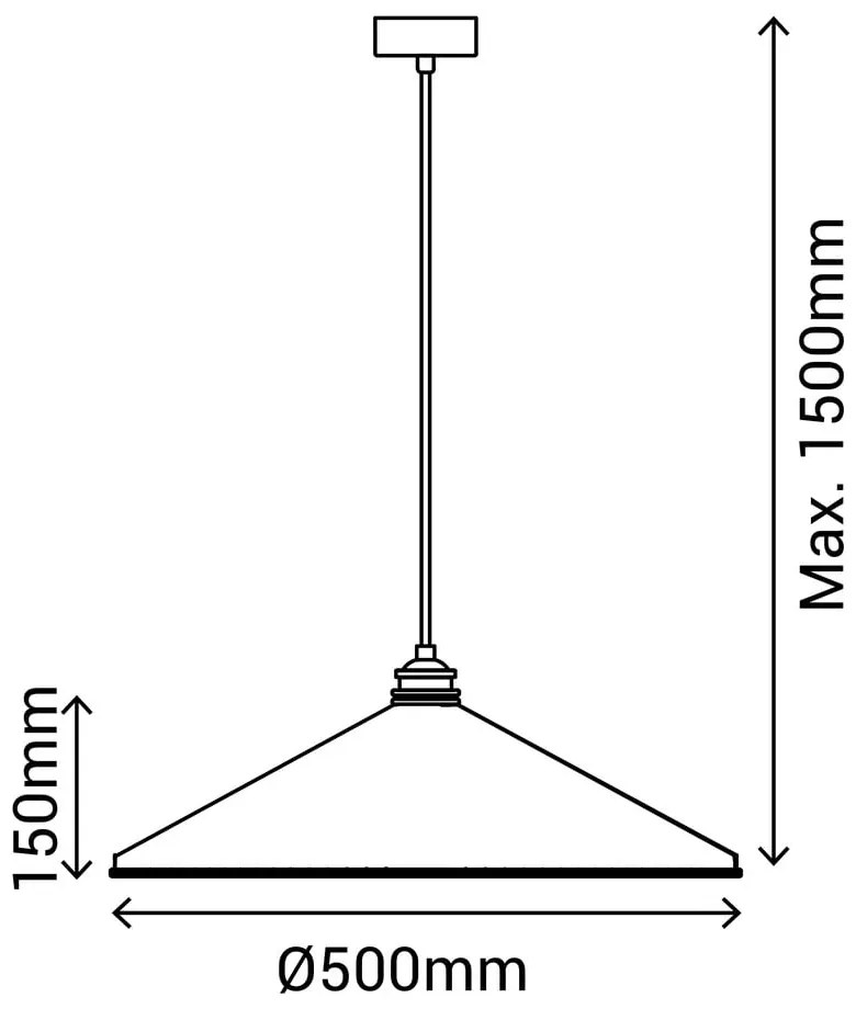 Czerwona lampa wisząca SULION Elena, wys. 150 cm