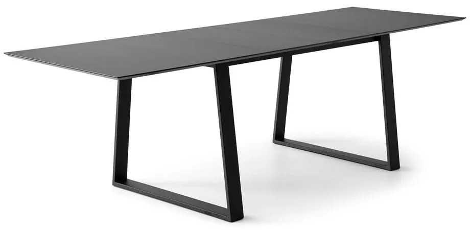 Czarny rozkładany stół z czarnym blatem 90x165 cm Meza – Hammel Furniture