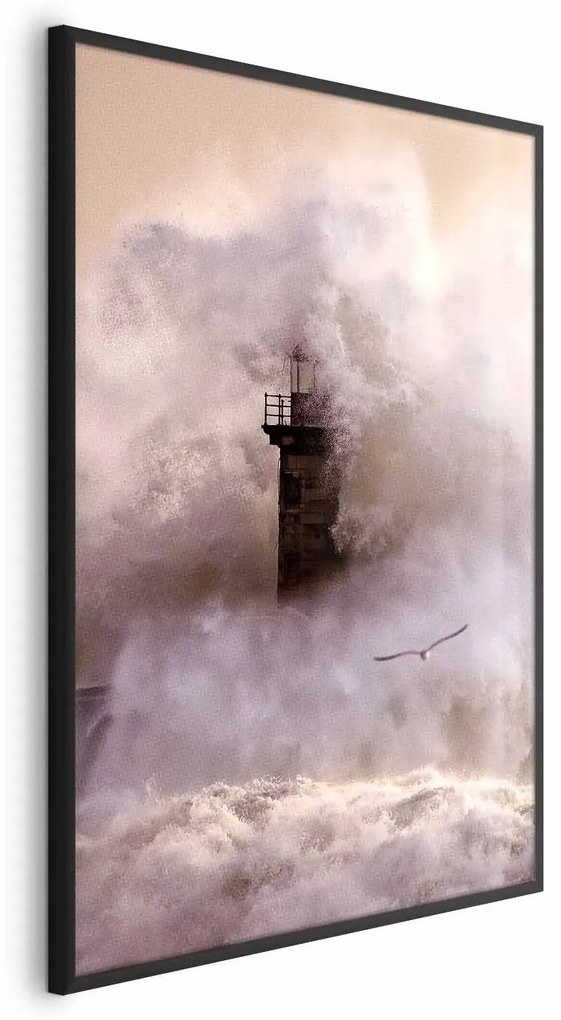 Plakat Sztorm 21x30 cm z ramą czarną bez marginesu ARTGEIST B