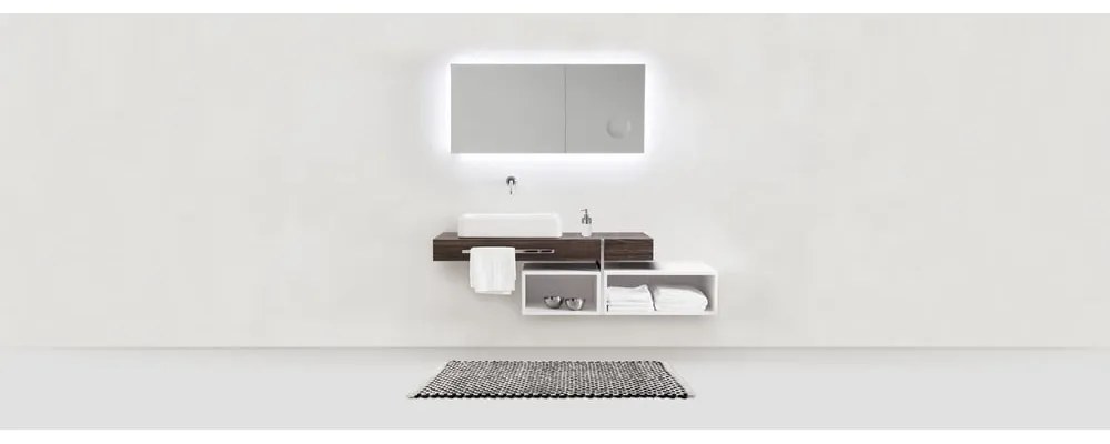 Czarno-biały tekstylny dywanik łazienkowy 50x80 cm Covelo – Wenko