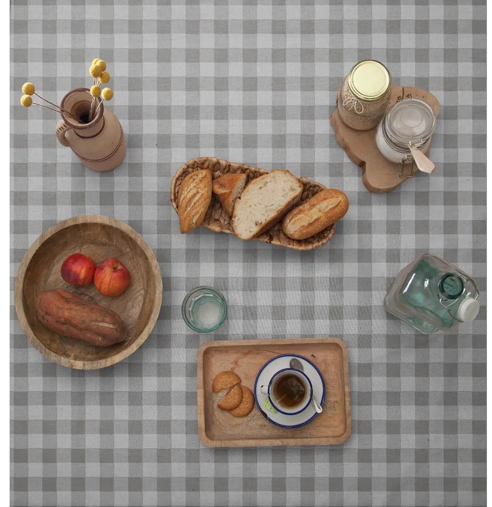 Obrus Really Nice Things Grey Vichy, 140x200 cm