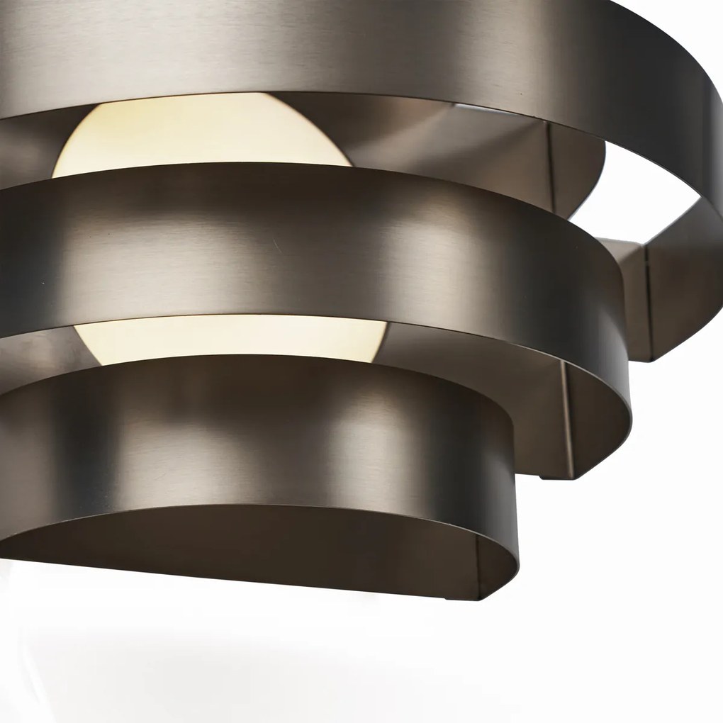 Nowoczesny Kinkiet / Lampa scienna w kolorze gunmetal z LED z 3-stopniową regulacją ściemniania - Lines Nowoczesny Oswietlenie wewnetrzne