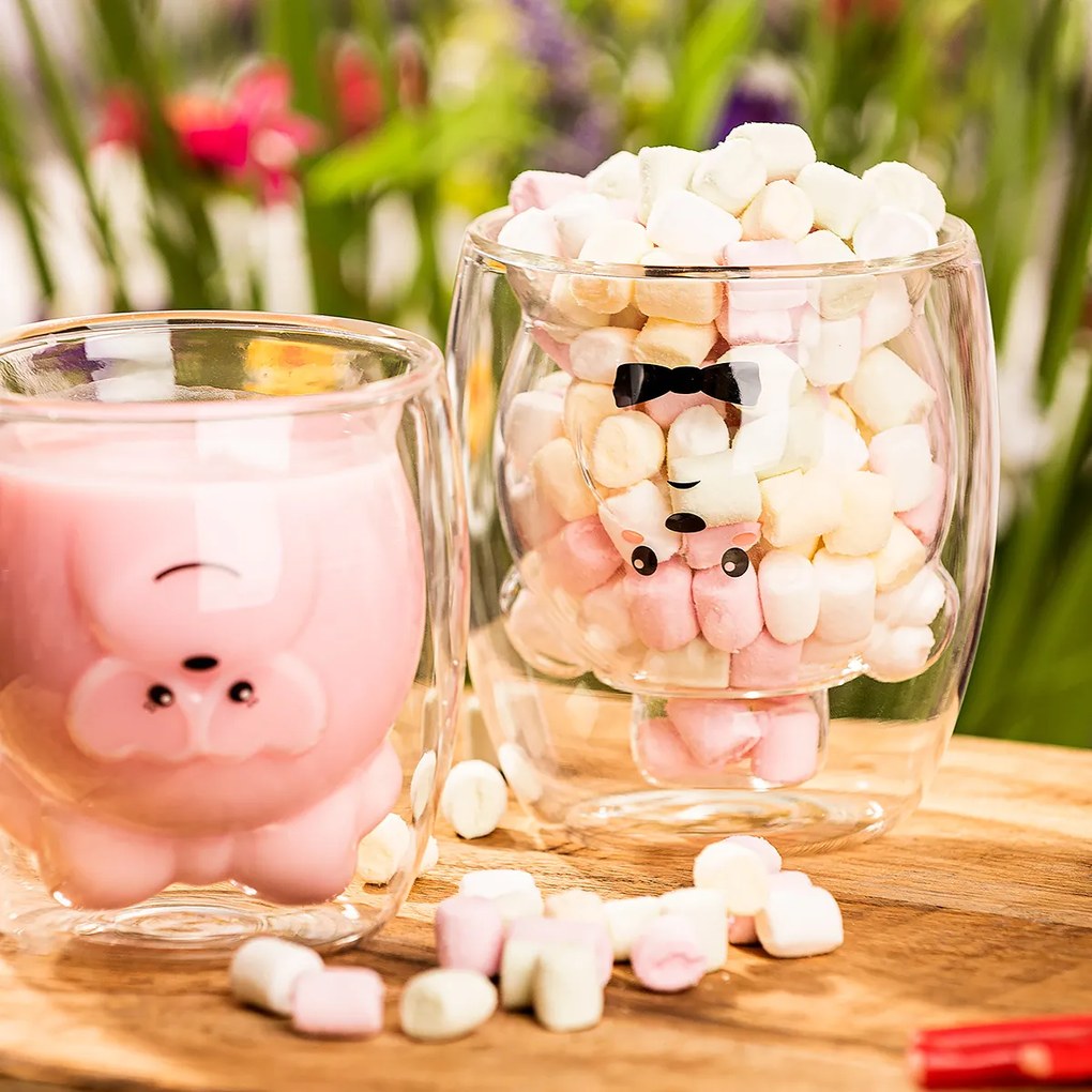 4Home Szklanka termiczna Hot&Cool Lady Bear 250 ml, 2 szt.