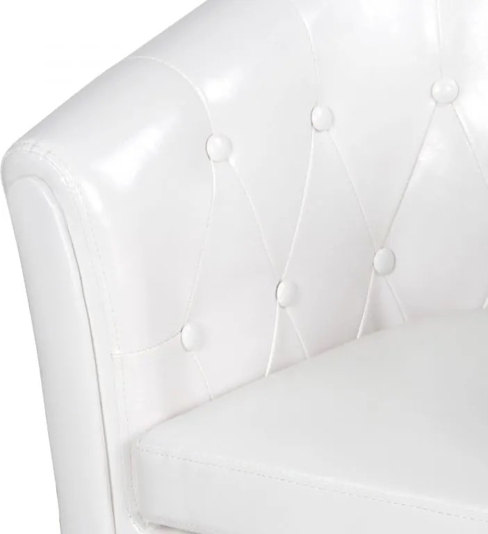 MIADOMODO Zestaw foteli Chesterfield, 58 x 71 x 70 cm, biały